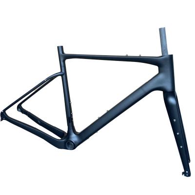 China Road Goes Chinese Factory Direct Selling UD 3K Matt Finished Frame And Fork Cyclocross Gravel Bike Frame for sale