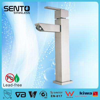 China Hot sales new standerd stainless steel water mixer square basin faucet for sale