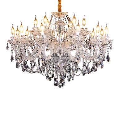 China Modern Decoration Luxury Modern Gold Chandelier Led Glass Ceiling Pendant Light Crystal Chandeliers for sale