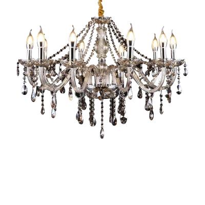 China Gold Modern Luxury Clear Crystal Glass Indoor Living Room Chandelier Hanging Lighting for sale