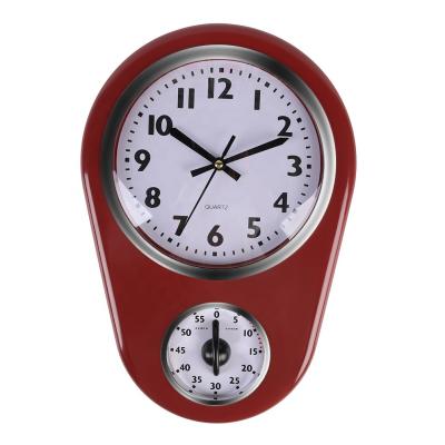 China Modern Antique Style Home Decorate Kitchen Room Decor Vintage Quartz Alarm Timer Digital Wall Clock with Time Alarm and Timer Function for sale