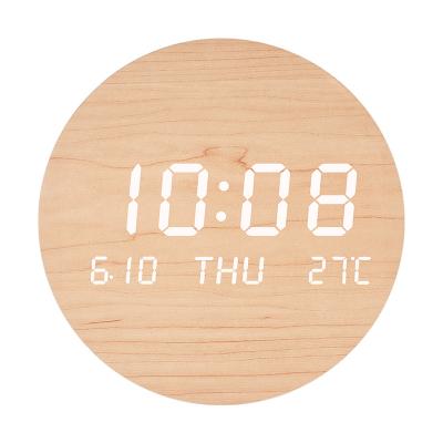 China Hot sale LED Digital simple Amazon style decoration wall clock Nordic fashion mute creative antique style living room clocks for sale