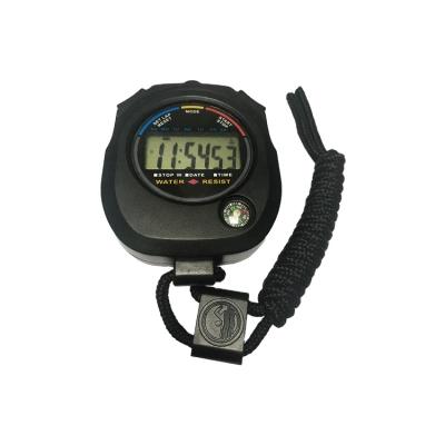 China Large Size Simple Line ABS Digital Pocket Stopwatch With Lanyard for sale