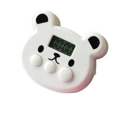 中国 LCD Back Buttons Mini Bear Shape Novelty Magnet Electronic 100 Minutes Countdown Timer 販売のため