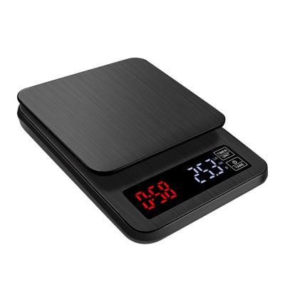 China Digital Electronic Coffee Timer Measures 10KG/1G Kitchen Scale Timing Function Accurate Mini LED Screen SC81564 Te koop