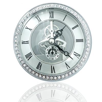 China 95mm Modern Quartz Clock Transparent Skeleton Inserts for sale