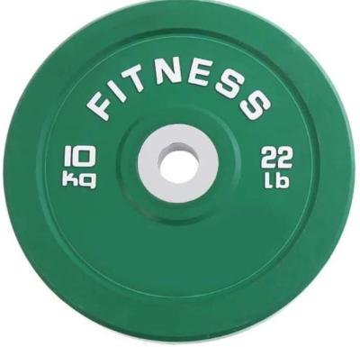 China Universal Barbell Bumper Color Weightlifting Plates Competition Fitness Rubber Bumper Dish for sale