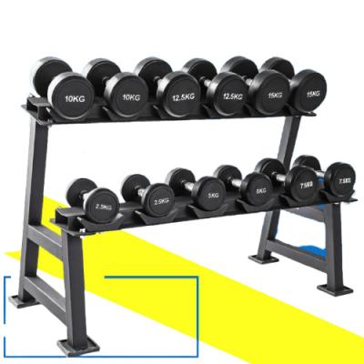 China China Factory Large Bodybuilding 2 Tier Universal Adjustable Dumbbell Rack Good Price for sale