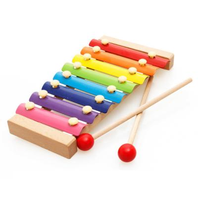 China Montessori Musical 8 Tone Xylophone with Metal keys Rainbow Instrument Toy 24.5x13x3.8cm for sale