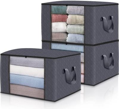 China Sustainable Storage Containers For Clothing Storage Organizing Foldable Blanket Bags Clothes Storage For Bedroom Comforter Closet Dorm for sale