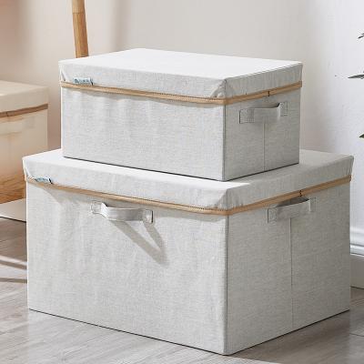 China Viable Tissue Storage Box With Cover Collapsible Storage Bins Clothing Organizer With Handle Specification Customization Factory for sale