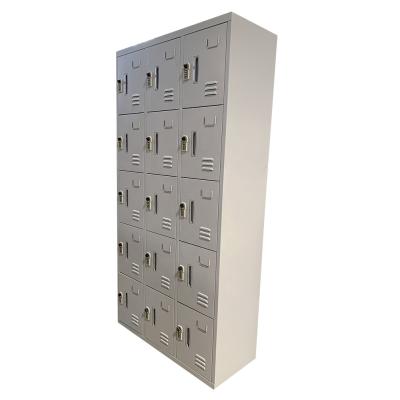 China Custom Hardware 15 Doors Steel Metal Storage Cabinet Adjustable Steel Coded Locker(Size) for sale