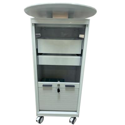 China Multi Function Movable Steel Filing Cabinet Office Steel Shed Cabinet With Round Lid Rolling Shutter Steel Filing Cabinet for sale