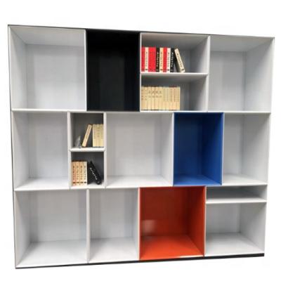 China Custom Colorful Wall Mounted Steel Storage Cabinet Multi Use Book Shelves Display Shelving Steel Book Shelves SJ005 for sale