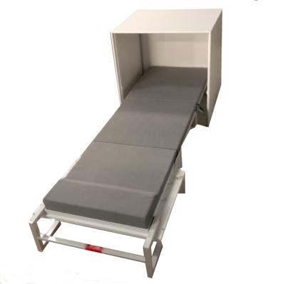 China OEM Collapsible Steel Folding Bed for Workstation Beside Cabinet Space High Quality Small Office Steel Bed for Afternoon Nap for sale