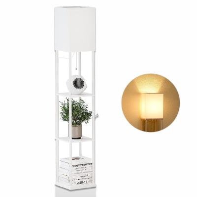 China Simple Modern Bedroom Living Room Lighting Corner LED Lamp Set Shelf Floor Lamp for sale