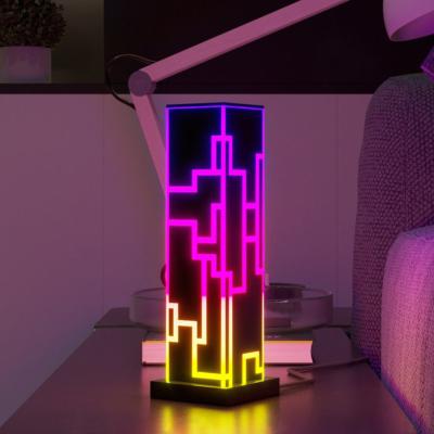 China Modern sungreen Dropshipping game room computer table decorated colorful night lights led cube lamp RGB table lamp for sale