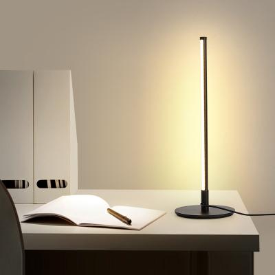 China Simple Modern Bedroom Bedside Lighting Black LED Lamp for sale