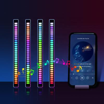 China Computer Contemporary Desktop Atmosphere RGB Light Intelligent Car Pickup Color LED Music Sensing Light for sale