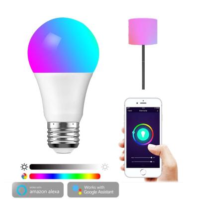 China Residential WiFi Color 10W Smart APP Control RGB LED Light Bulb Smart Light Bulb Smart Home Dimming And Color for sale