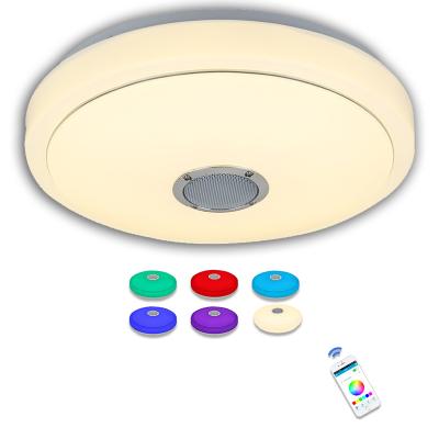 China Simple Modern Bedroom Living Room LED Lighting APP Music RGB Remote Control Ceiling Lamp for sale