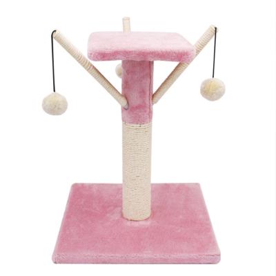 China Viable Hot Selling Manufacturer Climbing Jumping Frame Cat Sisal Scratch Board Round Cat Scratching Post And Popular Furniture for sale