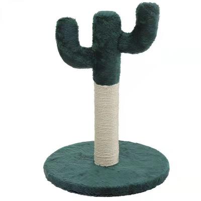 China Cat Tree Green Eco-Friendly Sustainable Pet Cactus Plant China Interactive Toys For Kitty Cat Scratching Post for sale