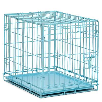 China Breathable Hot Selling Heavy Duty Stainless Dog Cage For Sale Supplier Black Foldable Pet Driver Cage Supplier Dog Crate for sale