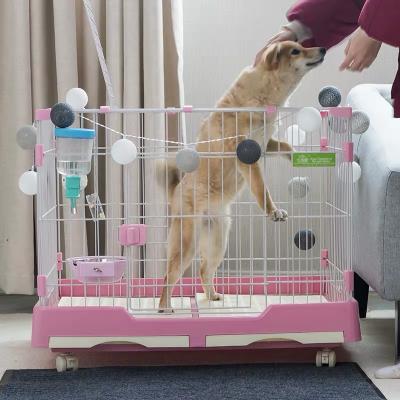 China Hot Selling Breathable Metal Small Dogs Crate Large Kennel Dog Cage Large XL Portable Folding Stainless Steel Dog Crate for sale