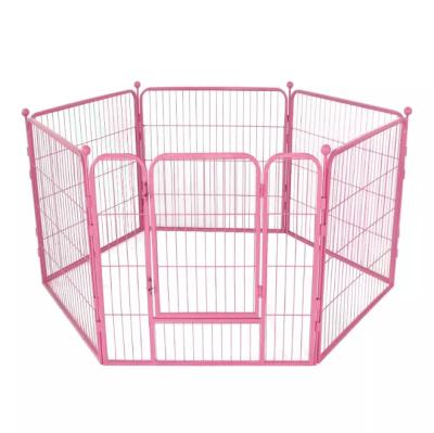 China Wholesale Breathable Black Luxury Outdoor Cheap Pet Shop Metal Pet Playpen Rabbit Cages Transparent Collapsible Large Dog Playpen Crate Fence for sale