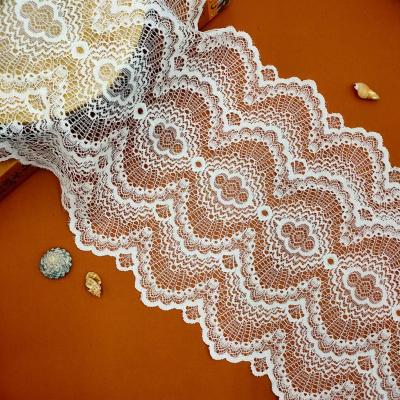 China X3028 new design lace trim ladies bra elastic or panties lace knitting high quality elastic nylon edge for sale