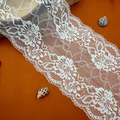 China X3564 Elastic Women's High Quality Dress Customized Logo Mesh Fabric Lace Nylon Lace Fabric for sale