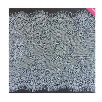 China Mesh Lace Fabric China Wholesale 23cm Chantity Viable Ivory Eyelash Lace Trim for sale