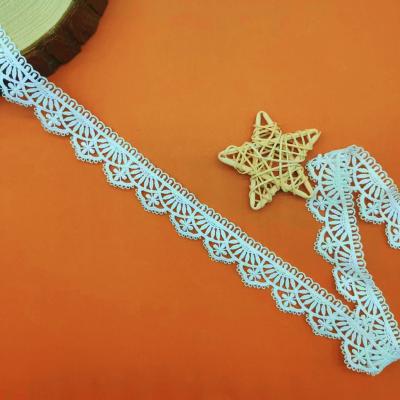 China Milk Water Soluble Eco - Friendly Fiber Other Embroidery Crochet Lace Black Lace Trim for sale