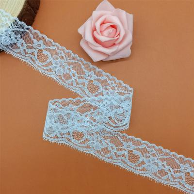 China Viable non-elastic lace balance colorful white color organza lace fabric underwear bra apparel dyeing accessories just a balance for sale