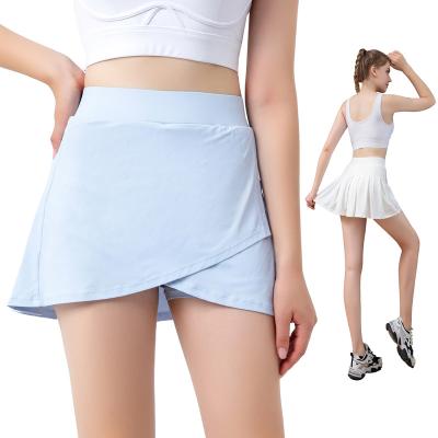 China Breathable Quick Dry Ladies Shorts Elastic Waistband Outside Phone Pockets Design Custom Women Sports Tennis Wear Skirts for sale