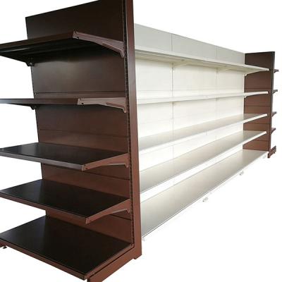 China Durable Corrosion Protection Hot Sale Metal Double Side Retail Display Supermarket Shelf for sale