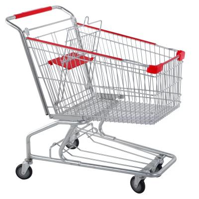 China Unfolding China Manufacturer American Style Trolley Shopping Carts For Supermarket Grocery Store for sale