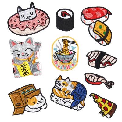 China 3D Amazon animal food sushi hot spot cartoon adhesive tape mobile phone patch clothes shell iPad cute embroidery decoration for sale