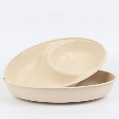 China Sugar Cane Minimalist Biodegradable Compostable Bagass Disposable Tableware for sale