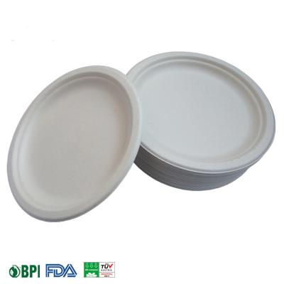 China Manufacturer bagasse minimalist paper plate made by bagass plate machine round plates for sale