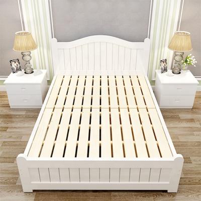 China Modern Design Solid Wood Wooden Double Bed for sale