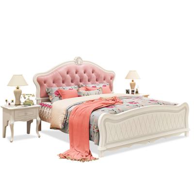 China Solid Wood European Wood&leather Princess Bed Rose Storage Bed /1.8m/1.5m for sale