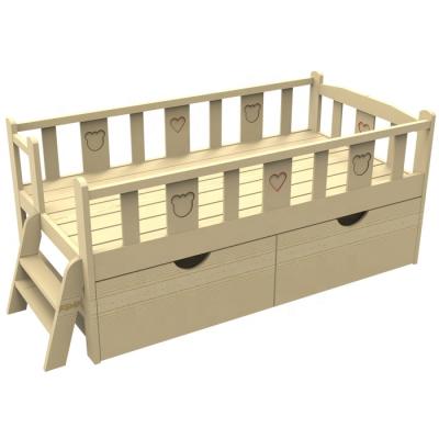 China Morden Solid Wood Children's Bed With Guardrail Extending Quilting Bed for sale