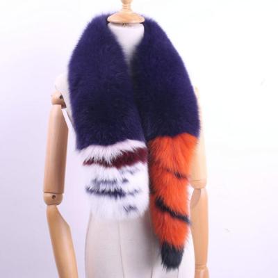 China Fashion Comfortable Warm Wholesale Women's Winter Fox Fur Scarf Real Fur Warm Long Scarf for sale