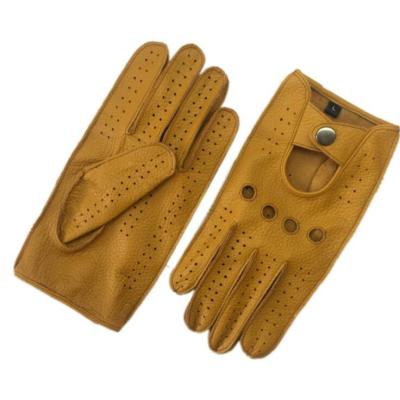 China Factory Wholesale Good Quality Comfortable Unlined Leather Men's Driving Glove for sale