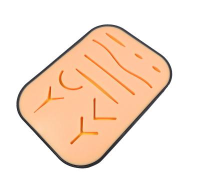 China 2022 Durable And Tear Resistant Price 240g Silicon Suture Skin Pad With Wound And Mesh, Practice Suture Skin Pad For Medical School for sale