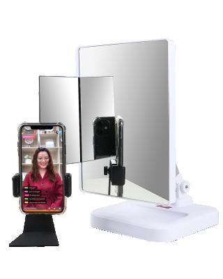 China Customized Live Streaming Folding Makeup Mirror, Create HD Images, Portable, Live Streaming Tools for Makeup/YouTube/TikTok for sale