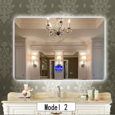 China Hotel Modern Speaker Smart Illuminated Wall Mounted Touch Screen Led Light Bathroom Mirror for sale