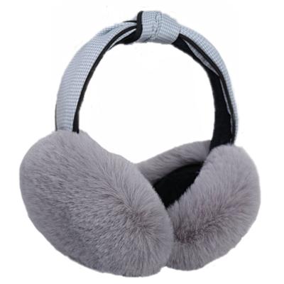 China New Fashion Folding Ear Warmers Female Winter Plush Ear Muffs Soft Feeling Warm Cover Wholesale Female Girls for sale